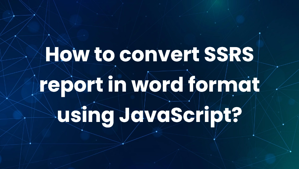 How to convert SSRS report in word format using JavaScript?