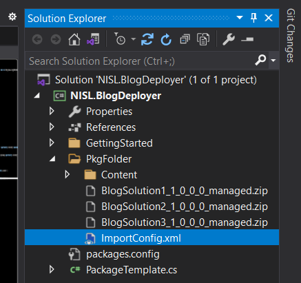 solutions in project in solution explorer