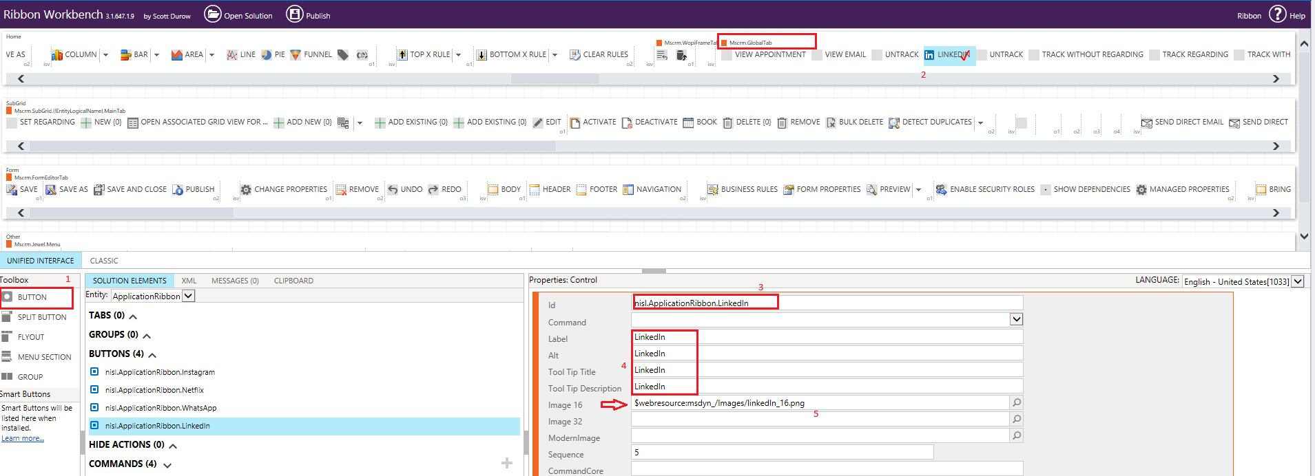 How to Add a Custom Button in the Global Command Bar in Dynamics 365 ...